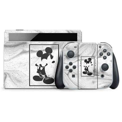 Disney Mickey Mouse Shape on Marble Nintendo Skins