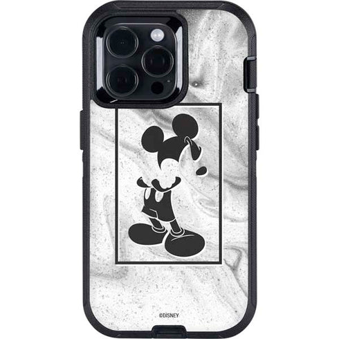 Disney Mickey Mouse Shape on Marble Otterbox Defender iPhone Skin