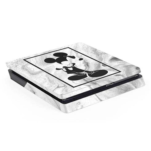 Disney Mickey Mouse Shape on Marble PS4 Slim Skin