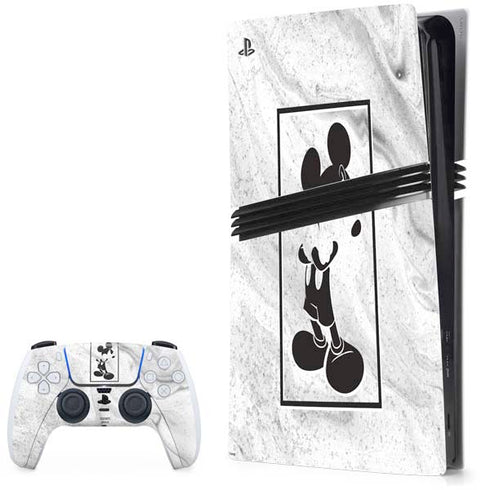 Disney Mickey Mouse Shape on Marble PlayStation PS5 Skins