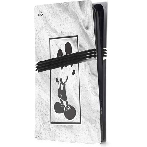 Disney Mickey Mouse Shape on Marble PS5 Pro Console Skin