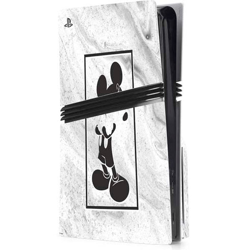 Disney Mickey Mouse Shape on Marble PS5 Pro Disk Console Skin