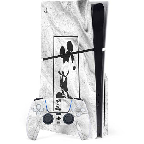 Disney Mickey Mouse Shape on Marble PlayStation PS5 Skins