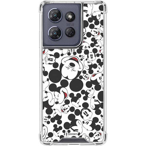 Disney Mickey Mouse Face Pattern Moto G Play 5G (2025) Clear Case