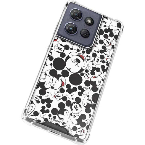 Disney Mickey Mouse Face Pattern Moto G Play 5G (2025) Clear Case