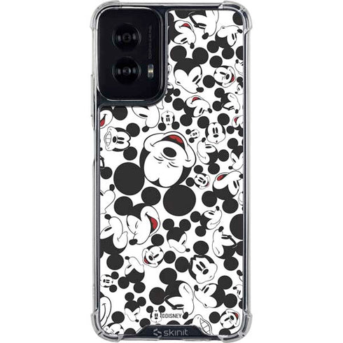 Disney Mickey Mouse Face Pattern Moto G Power 5G (2024) Clear Case