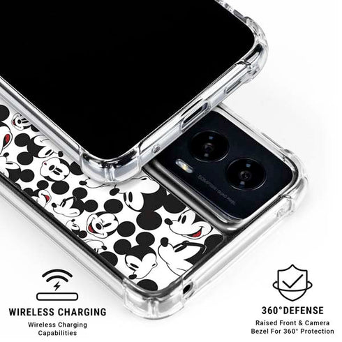Disney Mickey Mouse Face Pattern Moto G Power 5G (2024) Clear Case