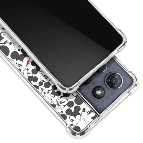 Disney Mickey Mouse Face Pattern Moto G Stylus 5G (2025) Clear Case