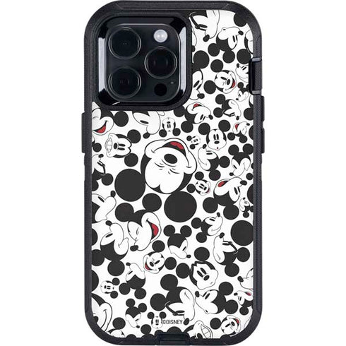 Disney Mickey Mouse Face Pattern Otterbox Defender iPhone Skin