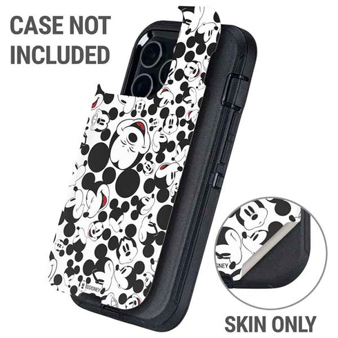 Disney Mickey Mouse Face Pattern Otterbox Defender iPhone Skin