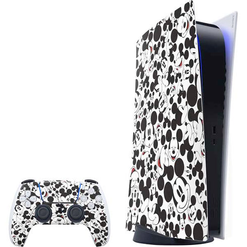 Disney Mickey Mouse Face Pattern PlayStation PS5 Skins