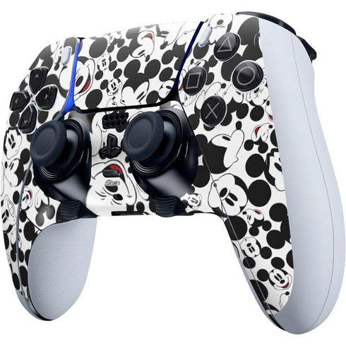 Disney Mickey Mouse Face Pattern PS5 DualSense Edge Pro Controller Skin