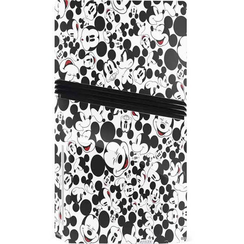 Disney Mickey Mouse Face Pattern PS5 Pro Disk Bundle Skin