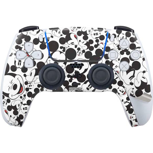 Disney Mickey Mouse Face Pattern PS5 Pro Disk Bundle Skin