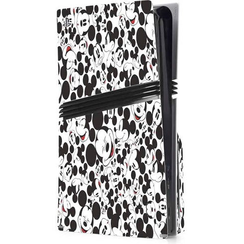 Disney Mickey Mouse Face Pattern PS5 Pro Disk Console Skin