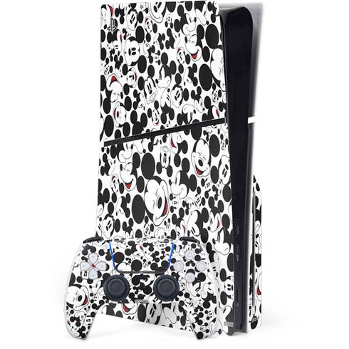 Disney Mickey Mouse Face Pattern PlayStation PS5 Skins