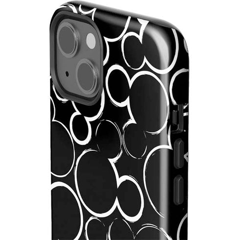Disney Mickey Mouse Logo Pattern iPhone 15 Impact Case