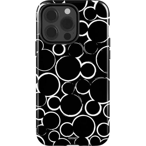 Disney Mickey Mouse Logo Pattern iPhone 15 Pro Impact Case