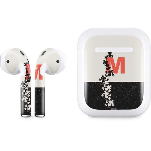 Disney Mickey Mouse Stacked Silhouette Split Apple AirPods Skin