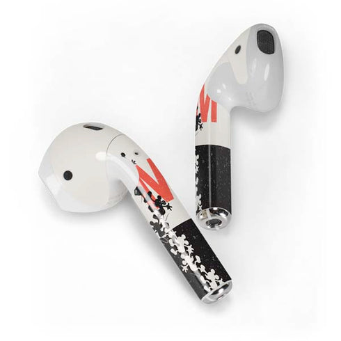 Disney Mickey Mouse Stacked Silhouette Split Apple AirPods Skin