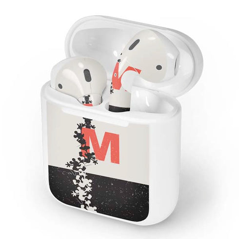 Disney Mickey Mouse Stacked Silhouette Split Apple AirPods Skin
