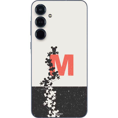 Disney Mickey Mouse Stacked Silhouette Split Galaxy A35 5G Skin
