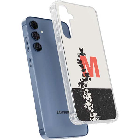 Disney Mickey Mouse Stacked Silhouette Split Galaxy A55 5G Clear Case