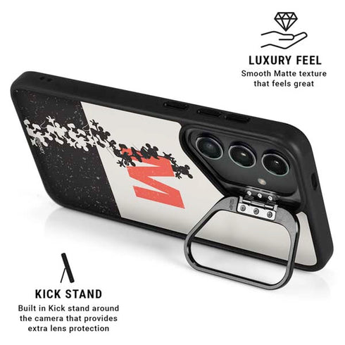 Disney Mickey Mouse Stacked Silhouette Split Galaxy S25 Kickstand Case