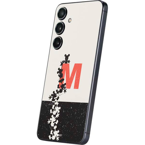 Disney Mickey Mouse Stacked Silhouette Split Galaxy S25 Plus Skin