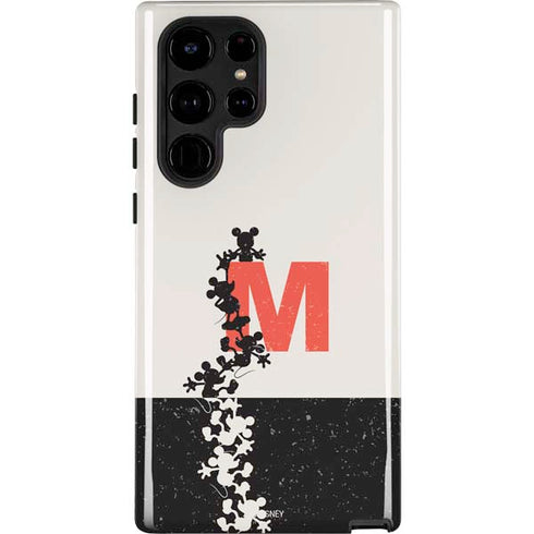 Disney Mickey Mouse Stacked Silhouette Split Galaxy Cases