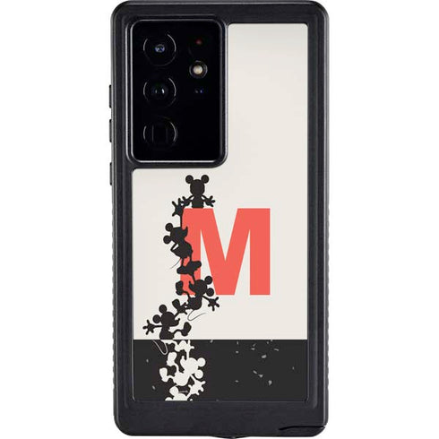 Disney Mickey Mouse Stacked Silhouette Split Galaxy S24 Ultra Waterproof Case