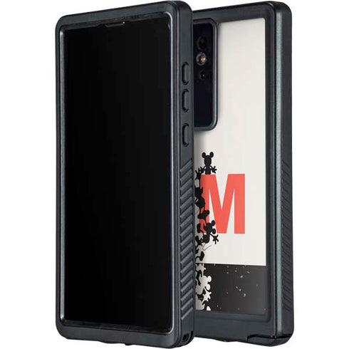 Disney Mickey Mouse Stacked Silhouette Split Galaxy S24 Ultra Waterproof Case