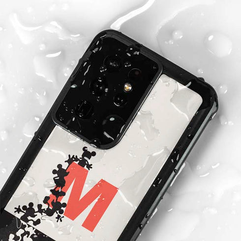 Disney Mickey Mouse Stacked Silhouette Split Galaxy S24 Ultra Waterproof Case