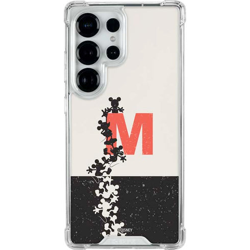 Disney Mickey Mouse Stacked Silhouette Split Galaxy S25 Ultra Clear Case