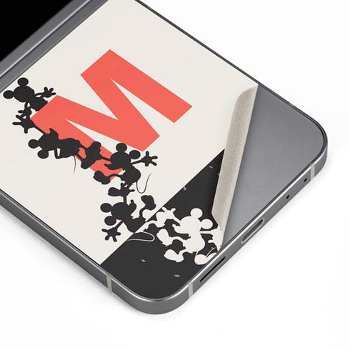 Disney Mickey Mouse Stacked Silhouette Split Galaxy Z Flip6 Skin