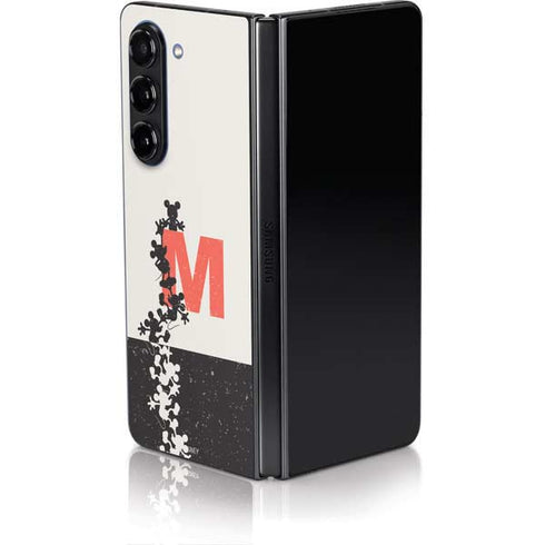 Disney Mickey Mouse Stacked Silhouette Split Galaxy Z Fold5 5G Skin