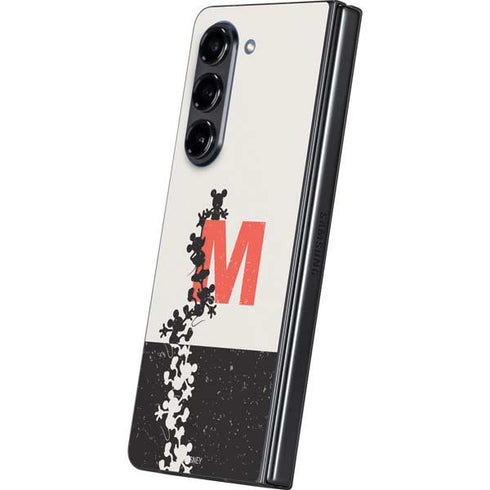 Disney Mickey Mouse Stacked Silhouette Split Galaxy Z Fold5 5G Skin