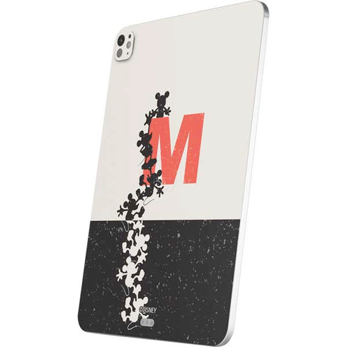 Disney Mickey Mouse Stacked Silhouette Split iPad Pro 13in M4 (2024) Skin