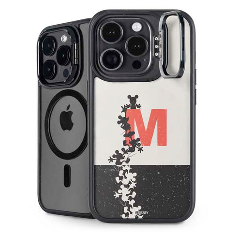 Disney Mickey Mouse Stacked Silhouette Split iPhone 14 Pro Kickstand Case