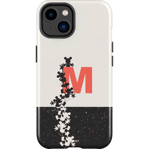 Disney Mickey Mouse Stacked Silhouette Split iPhone 15 Impact Case