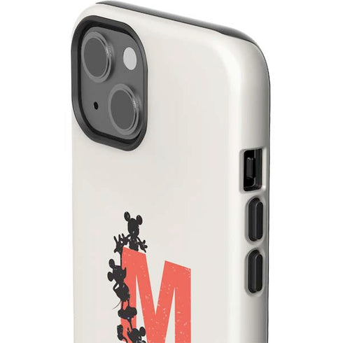 Disney Mickey Mouse Stacked Silhouette Split iPhone 15 Impact Case
