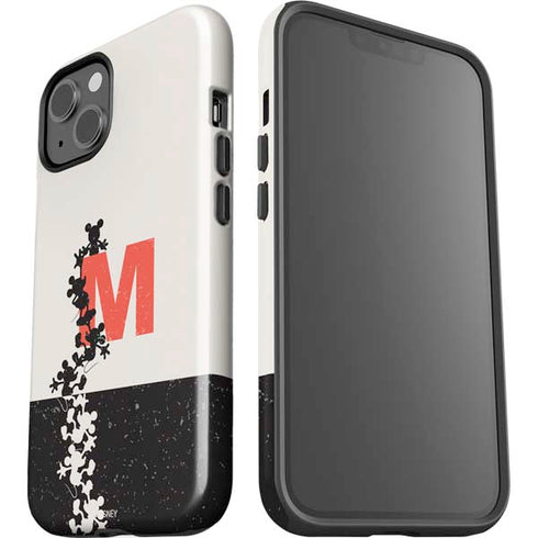 Disney Mickey Mouse Stacked Silhouette Split iPhone 15 Impact Case