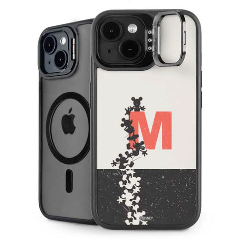Disney Mickey Mouse Stacked Silhouette Split iPhone 15 Plus Kickstand Case