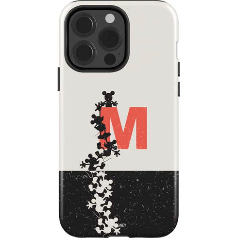 Disney Mickey Mouse Stacked Silhouette Split iPhone 15 Pro Impact Case