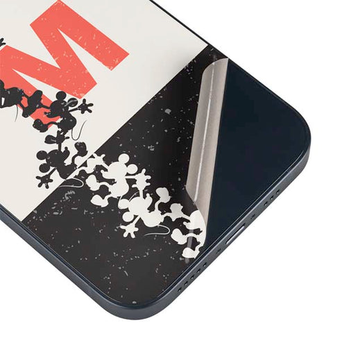 Disney Mickey Mouse Stacked Silhouette Split iPhone 15 Skin
