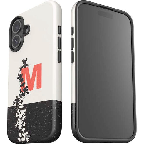 Disney Mickey Mouse Stacked Silhouette Split iPhone 16 Impact Case