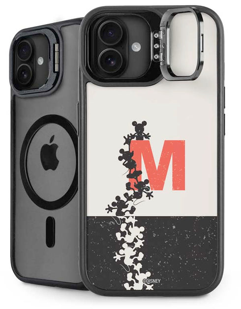 Disney Mickey Mouse Stacked Silhouette Split iPhone 16 Kickstand Case