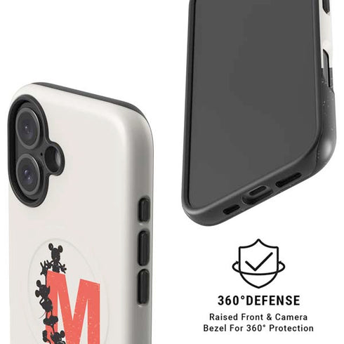 Disney Mickey Mouse Stacked Silhouette Split iPhone 16 Magsafe Impact Case