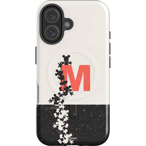 Disney Mickey Mouse Stacked Silhouette Split iPhone 16 Plus Magsafe Impact Case
