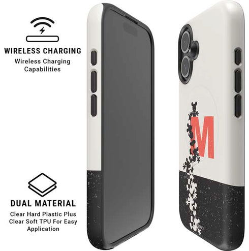 Disney Mickey Mouse Stacked Silhouette Split iPhone 16 Plus Magsafe Impact Case